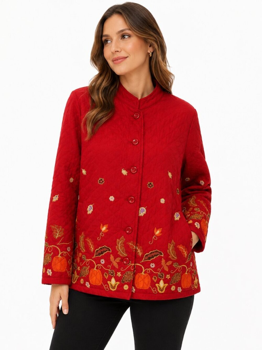 Breckenridge Women jacket 100% cotton orange color Size: S
